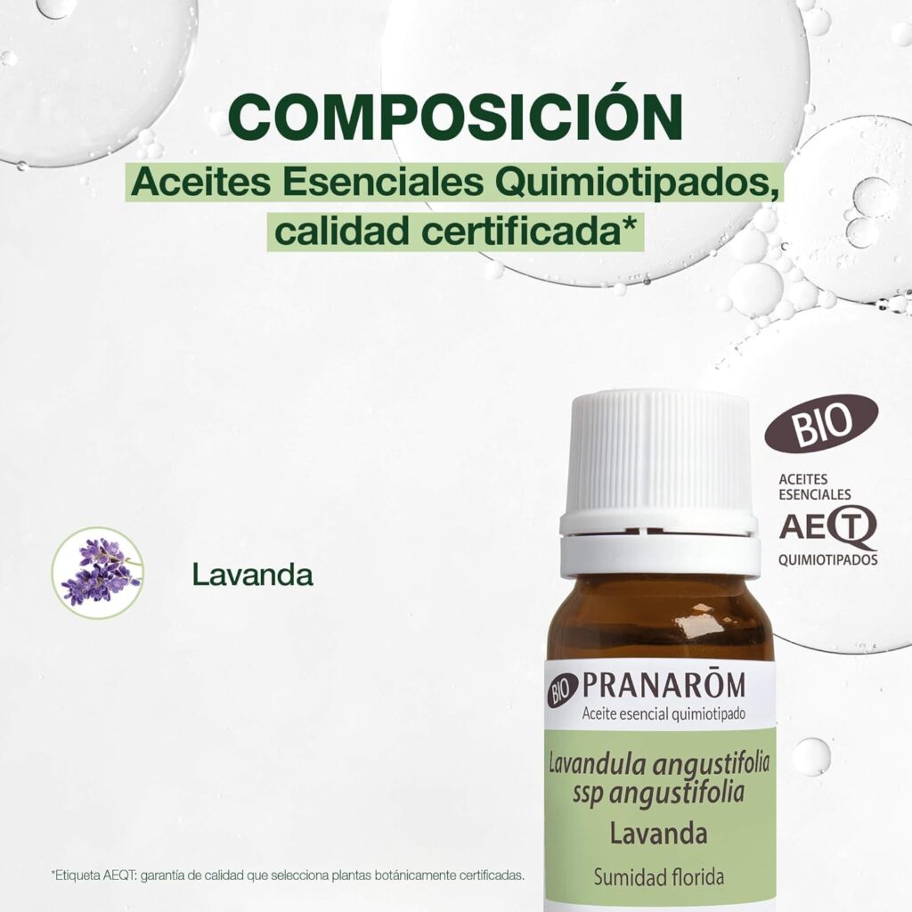 Etiqueta de calidad certificada del aceite esencial de lavanda de Pranarom