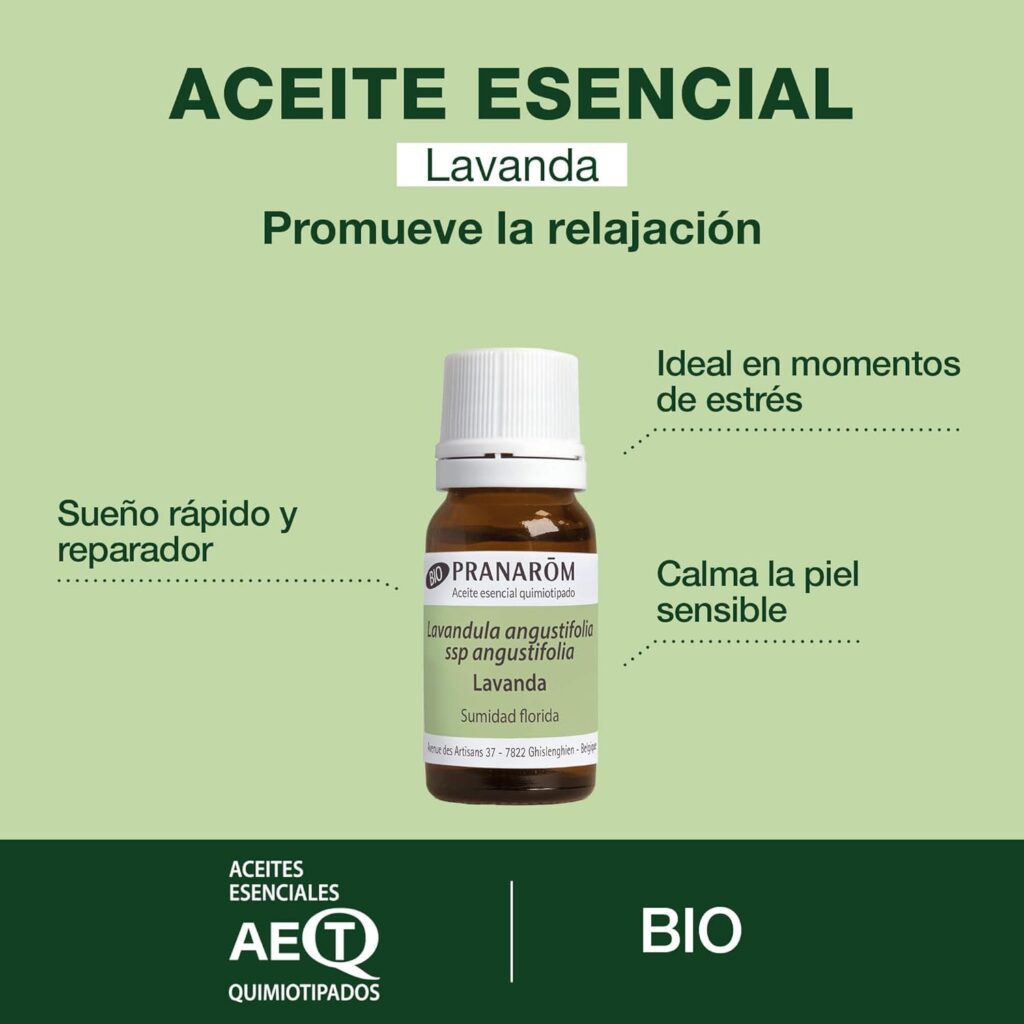 Beneficios del aceite esencial de lavanda de la marca Pranarom